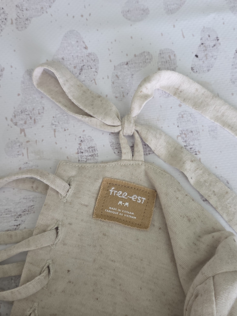 Free People Cream Tiered V-Neck Mini Dress - Picture 9 of 13